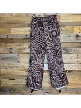 Spyder Ski Pants Girls Snowboard Snow Sled Pants Brown, Circles 10 Youth Warm